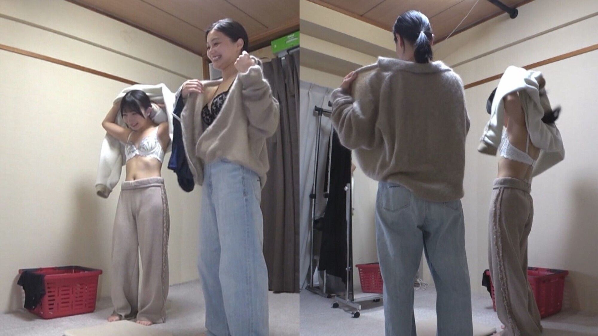 「由良かなx雪奈真冬 姉御の個撮 神レズスク水 女が自らカメラを持ち可愛い女子の水着姿をじっとり撮影！親父の個撮ゆずりのハミ毛、ジョリワキ等のフェチ接写はもちろん女に撮られる恥ずかしい放尿やローション密着やレズSEXを完全着衣で楽しむレズハメ撮りAV」のサムネイル