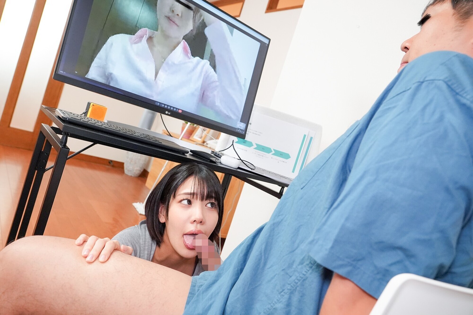 「「私以外で勃起したら浮気だからね！」束縛妻にノーハンド嫉妬フェラで何度もしゃぶられ射精管理された絶倫夫 VOL.2」のサンプル画像9枚目