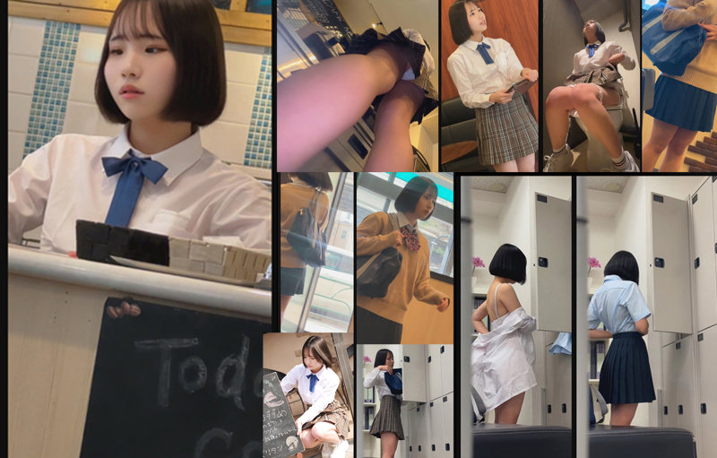 「【素人JK】制服女子校生バイトHちゃんの着替え盗撮・のぞき映像が流出【リアル隠し撮り】」のサムネイル